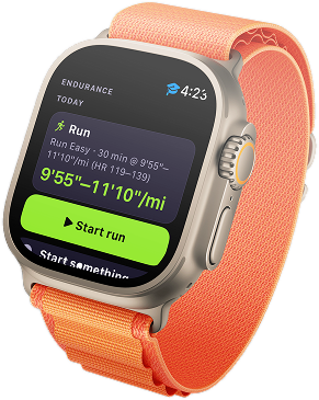 Base on Apple Watch, ready to start today's easy run